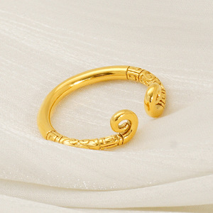 Zogxin Gold Plated <b>Open</b> <b>Ring</b> Geometric Design Unisex Fashion Jewelry Gift - Product Image 3