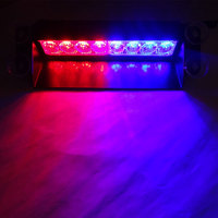 Feux stroboscopiques LED pour voiture rouge/bleu jaune/blanc / Lampes de signalisation clignotantes d'urgence pour tableau de bord, lumière d'avertissement de pare-brise 12V universelle