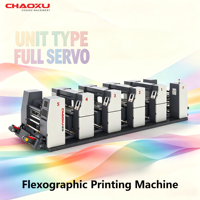 Machine d'impression flexographique à grande vitesse de type unitaire à 4/6/8 couleurs entièrement servo pour films d'emballage flexibles