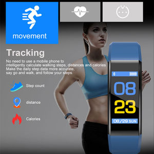 Deportes 115 Plus pulsera inteligente Fitness Tracker impermeable ritmo cardíaco Monitor de sueño 115 Plus pulseras Pasómetro para IOS - Product Image 4