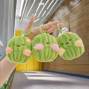 QX Adorable Peluche de Cactus 3D Ecológico de Dibujos Animados, Llavero de Peluche, Juguete Suave de Planta/Flor para Máquina de Garras - Product Image 2