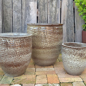 Un ensemble de 3 pots de plantes d'intérieur de fleurs bon marché de vente spéciale <span class=keywords><strong>pot</strong></span> en céramique grands pots de fleurs en céramique - Product Image 4