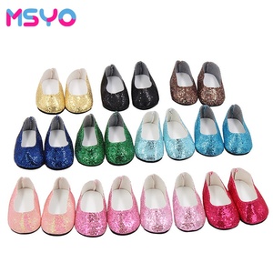 Sapatos de Dança Coloridos com Lantejoulas Brilhantes MSYO para Bonecas Americanas de 18 Polegadas - Product Image 2