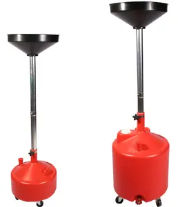 Chất thải dầu drainer 8 gallon & 18 gallon telescoping nhựa chất thải động cơ dầu Lift cống với bánh và có thể điều chỉnh Phễu