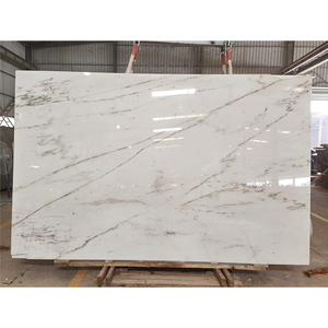 Grande dalle de marbre blanc Calacatta poli naturel Goldtop ODM OEM pour revêtement de sol d'hôtel et villa, intérieur moderne - Product Image 4