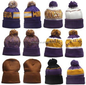 Sombrero deportivo de invierno Unisex 2025, nuevos estilos, Diseño de equipo de fútbol americano personalizable, 100% algodón, característica de tela común de Minnesota - Product Image 1