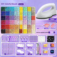 Kit de perles à fusionner avec stylo chauffant, 24-192 couleurs vives, ensemble complet de perles Perler, 8 options, stylo à perles amélioré, jouet éducatif pour loisirs créatifs DIY