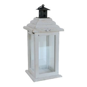 MAGI-farol decorativo para boda, Blanco antiguo, <span class=keywords><strong>madera</strong></span> <span class=keywords><strong>de</strong></span> vidrio, rústico, para decoración <span class=keywords><strong>de</strong></span> mesa - Product Image 1