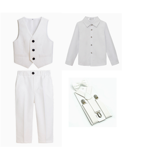 Set di Abbigliamento Elegante per Ragazzi Taglia 90-170cm Colore Bianco - Product Image 2