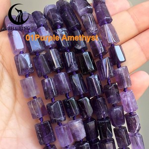 Zhe Ying 8*11mm <span class=keywords><strong>Perles</strong></span> Cylindriques en Pierre Naturelle <span class=keywords><strong>Bracelet</strong></span> <span class=keywords><strong>Perles</strong></span> Tubes à Trou Droit Facettées pour la Fabrication de Bijoux - Product Image 6