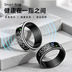 Anneau intelligent Ai Touch avec écran, moniteur de fréquence cardiaque, d'oxygène sanguin et de sommeil, certifié CE, résistant à l'eau IP68, suivi de la forme physique - Product Image 2