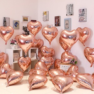 Ballons Cœur Rouge Amour Joyeux Anniversaire Ballons en Aluminium pour Décoration Mariage Saint-Valentin Globos - Product Image 4