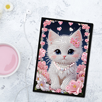 Kit de Cuaderno de Pintura de Diamantes 5D, Set Completo de Manualidades con Diamantes de Imitación, Libro de Arte de Diamantes en Blanco para Manualidades Hechas a Mano