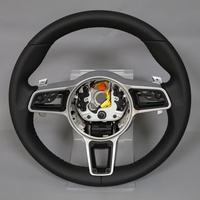 Volant sport noir à rivets pour GT 911 991 992 Cayenne 958 987 Boxster 986 Taycan 930