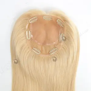 Extensiones de pelo rubio para mujer, accesorio invisible de 16 pulgadas, tamaño de Base 613x6, volumen instantáneo, alta calidad, n. ° 5,5