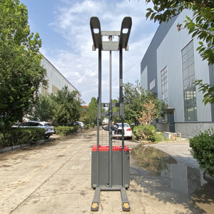 倉庫スタンド2トンフルエレクトリックパレットスタッカー持ち上げ高さ1.6〜3m固体タイヤ鉛蓄電池2段マスト - Product Image 3