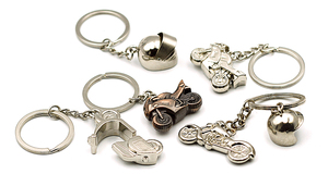 Vendita all'ingrosso in metallo su misura <span class=keywords><strong>3D</strong></span> moto e casco portachiavi in lega di zinco Motocross modello portachiavi ciondolo moto portachiavi - Product Image 2