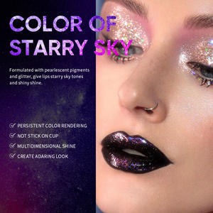 Brillo Labial Vegano, Libre de Crueldad Animal, con Purpurina Negra, Efecto Cielo Estrellado, Hidratante, Brillante y Luminoso, Marca Privada OEM - Product Image 4