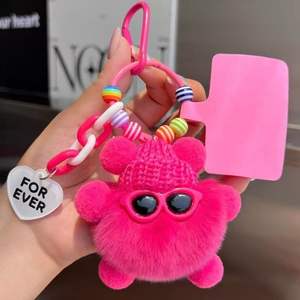 Милый плюшевый брелок-подвеска в виде угольного шарика, изысканный современный арт, экологичный, для сумок и рюкзаков, DIY, как у интернет-знаменитостей - Product Image 6