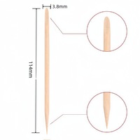Bâtonnets multifonctionnels pour nail art, bâtonnets en bois à double extrémité, 100 pièces, outils jetables pour manucure en salon