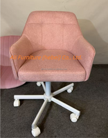 Chaise réglable minimaliste rembourrée avec rotation à 360° °   Base pivotante, siège rembourré épais et dossier incurvé pour chambre à coucher