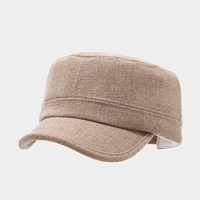 Casquette de baseball unisexe à dessus plat de couleur unie pour l'automne et l'hiver, style décontracté rétro, casquette de cadet