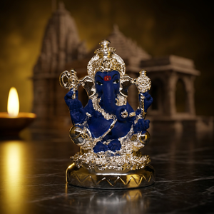 Estatua de Ganesha Plateada de Primera Calidad, Hecha a Mano en Acero Inoxidable, Ídolo del Dios Hindú para Decoración del Hogar, Culto en Templos, Festivales y Espacios Sagrados - Product Image 4