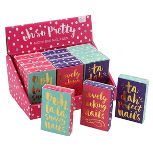 Juego de manicura de papel recubierto de color, caja de cajón, tablero de <span class=keywords><strong>esmeril</strong></span>, pegatinas para limas de uñas, proveedor de embalaje personalizado - Product Image 2