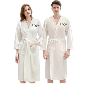 Customized Pajama logo Designer LOGO Unisex Kimono Bathrobe Plus Size Spa Hotel <strong>Robe</strong> Pajamas - Product Image 1