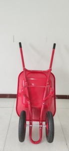 व्हीलबैरो डबल व्हील बैरो बड़े कंक्रीट व्हीलबारो 2 व्हील मेटल ट्रॉली - Product Image 4
