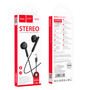 Écouteurs numériques HOCO M93 Type-C avec microphone <span class=keywords><strong>et</strong></span> contrôle filaire, <span class=keywords><strong>prise</strong></span> Type-C pour téléphones Android - Product Image 6