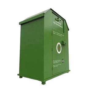 Manufacturer Outdoor Metal Clothing Donation Bin Clothing Recycle Donation Bin