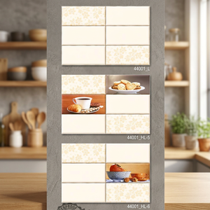 Azulejos de cerámica para pared, serie reactiva de brillo atractivo, 300x450mm, Color claro de fresa con diseño de flores, 30x45cm - Product Image 2