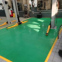 Dalles de sol modulaires en plastique PP emboîtables et amovibles pour garage, idéales pour les ateliers de lavage de voitures
