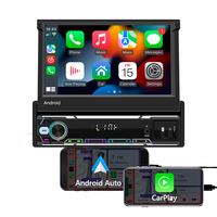 Unidad Principal Universal con Pantalla Táctil Capacitiva de 7 Pulgadas, con Carplay Inalámbrico y Android Auto, Reproductor de Audio para Auto Android de 1 Din