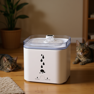 Fontanella per Animali Domestici Petmate 93oz, Distributore Automatico Ultra Silenzioso per Cani e Gatti, Design Moderno Rettangolare in Plastica per Uso su Bancone - Product Image 2