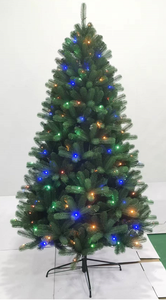 Cây Thông Giáng Sinh Được Chiếu Sáng Sẵn Bằng Nhựa <span class=keywords><strong>PE</strong></span>/PVC 6ft, Với Đèn Đa Chức Năng, Có Đèn LED - Product Image 2