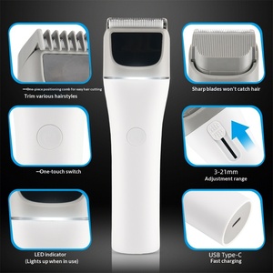 Hair Beard Trimmer <b>Men</b> 21 Length Adjustable Ceramic <b>Cutters</b> USB Rechargeable 1200mAh Cordless Electric Clippers - Product Image 2