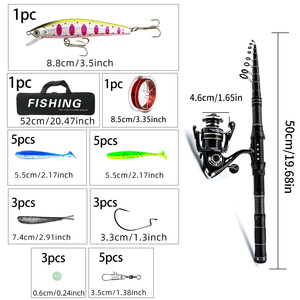 Canne à pêche télescopique Portable Luya <span class=keywords><strong>ensemble</strong></span> de canne à pêche poignée de pistolet poignée droite filature canne à pêche et <span class=keywords><strong>ensemble</strong></span> de moulinet - Product Image 6