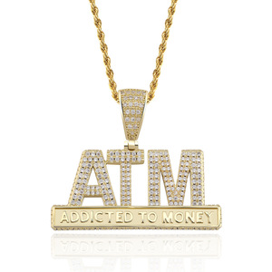 Collar con colgante de hip hop para personalidades obsesionadas con el dinero, collar europeo y americano con circonitas. - Product Image 5