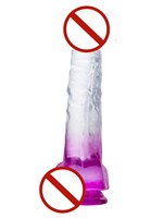 Vibrador Dildo Realista de TPE de 8 Pulgadas con Potente Base de Succión, Estimulación del Punto G, Juguete Vibrador para Adultos para el Placer Femenino