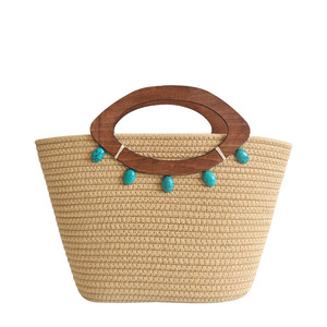 Bolso Tote Bohemio de Paja Trenzada Suave, Nuevo para Verano 2025, de Gran Capacidad, Portátil, Tipo Cesta para Verduras, para Mujer, Ideal para Vacaciones y Playa - Product Image 2