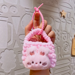 New Style Fashionable <b>Anime</b> Design Cartoon Handmade Knitted Bunny Plush Cute Coin Purse <b>Keychain</b> Portable Gift Wholesale - Product Image 2