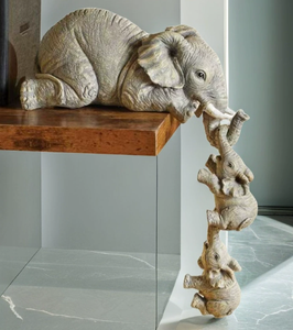 Figurine d'éléphant en résine Offre Spéciale Anime Style intérieur décor à la maison ornement pour étagère modèle Animal peinture Technique Statut - Product Image 2