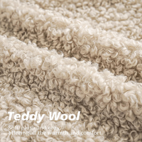 Housse décorative en fausse fourrure bouclée texturée effet laine Teddy pour coussin lombaire, canapé, chambre, voiture, couleur kaki