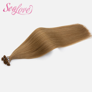 Extensions de cheveux à pointe plate en kératine K-Tip, bouclées ou lisses, extensions de cheveux à pointe en kératine, marque privée, cheveux indiens, européens, mongols, pointes K - Product Image 2