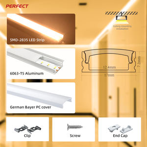 ไฟแถบ LED PERFECT 2835 บรรจุในโครงอะลูมิเนียมพร้อมฝาครอบพลาสติก <span class=keywords><strong>Bayer</strong></span> PC ของเยอรมัน - Product Image 3