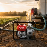 Pompa Air Mesin Bensin 6.5 HP, Outlet 2 Inci, 40 m3/jam, Head 26 m, Berpendingin Udara, Mesin 4 Tak untuk Penyiraman Lahan Pertanian