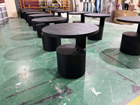 Table de négociation personnalisée pour hall d'hôtel, table ronde de réception pour bureau de vente, mobilier commercial de loisirs, personnalisation complète du magasin