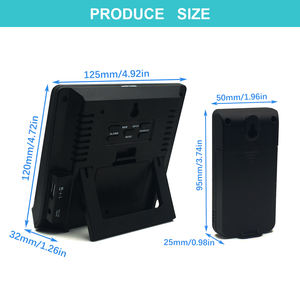 Estação Meteorológica sem fio a cores digital relógio interior exterior temperatura barômetro alarmes duplos USB carregador de plástico OEM/ODM - Product Image 5